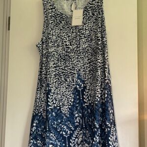 PLUS sized short sleeveless dress with pockets 2X -  POCKETS!